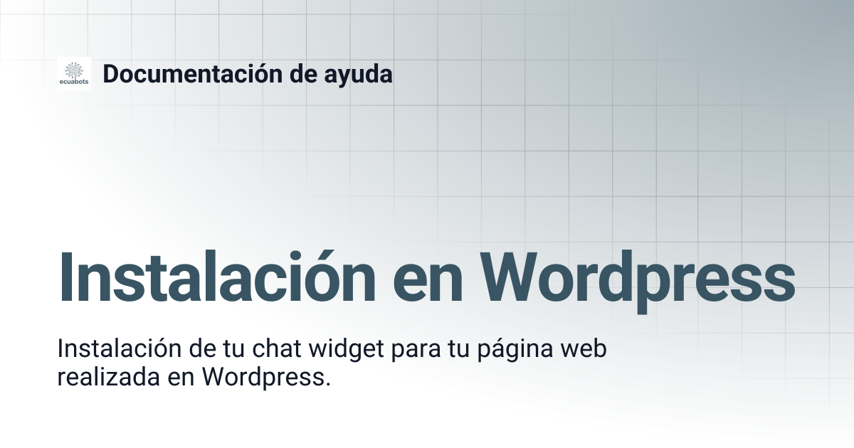 Instalación en Wordpress | Documentación de ayuda